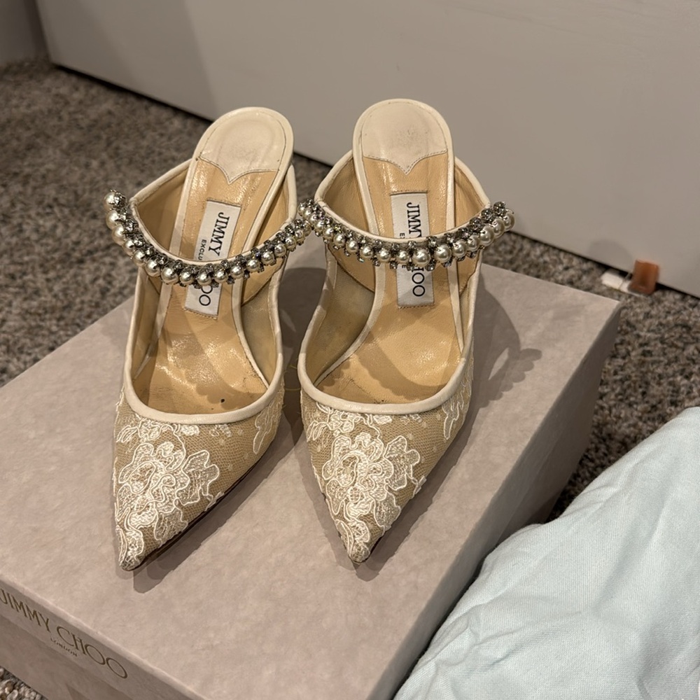Jimmy Choo Exclusive Lace Heels - Picture 5 of 14